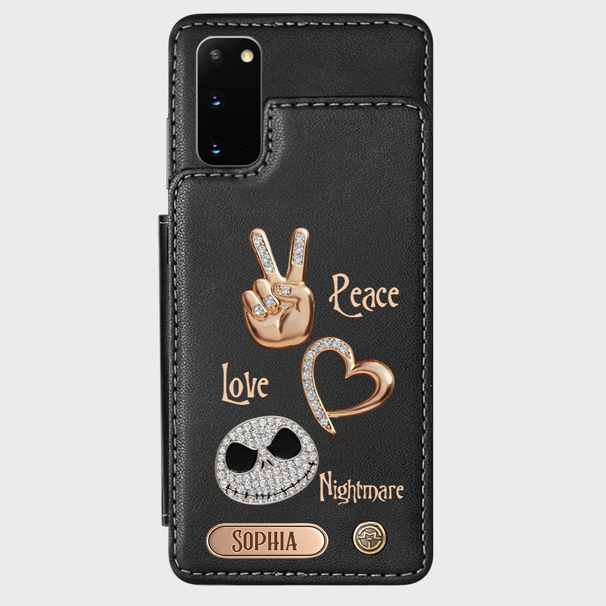 Peace Love Nightmare - Personalized Nightmare Wallet Phone Case