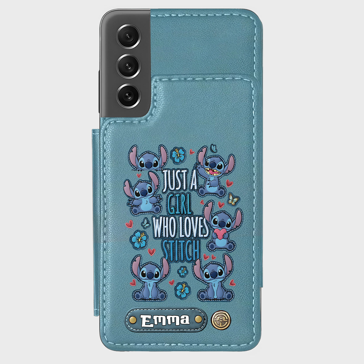 Just A Girl Who Loves Stitch - Personalized Ohana Wallet Phone Case