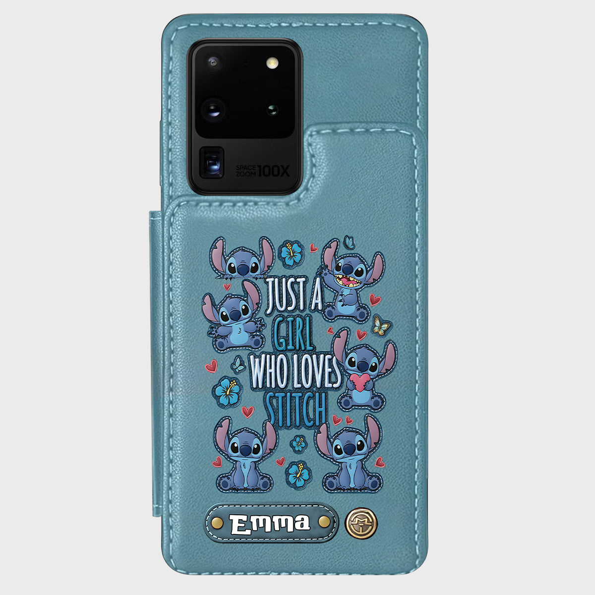 Just A Girl Who Loves Stitch - Personalized Ohana Wallet Phone Case