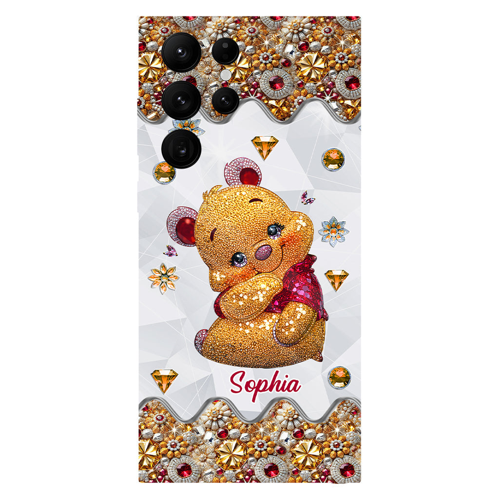 Cute Yellow Bear - Personalized Mouse Full Print Phone Case