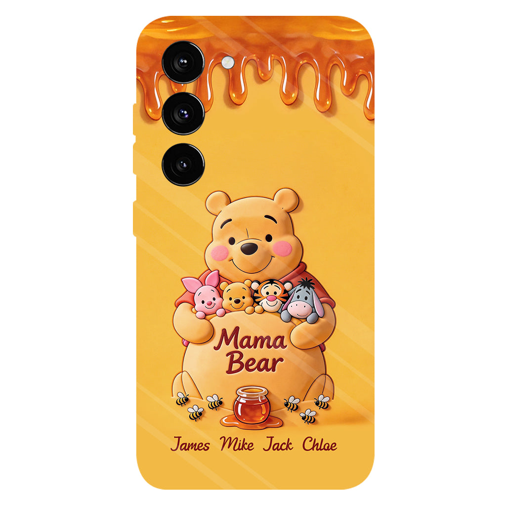Mama Bear - Personalized Yellow Bear Full Print Phone Case