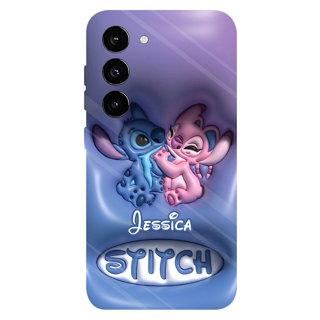 Cute Blue and Pink Alien - Personalized Ohana Full Print Phone Case