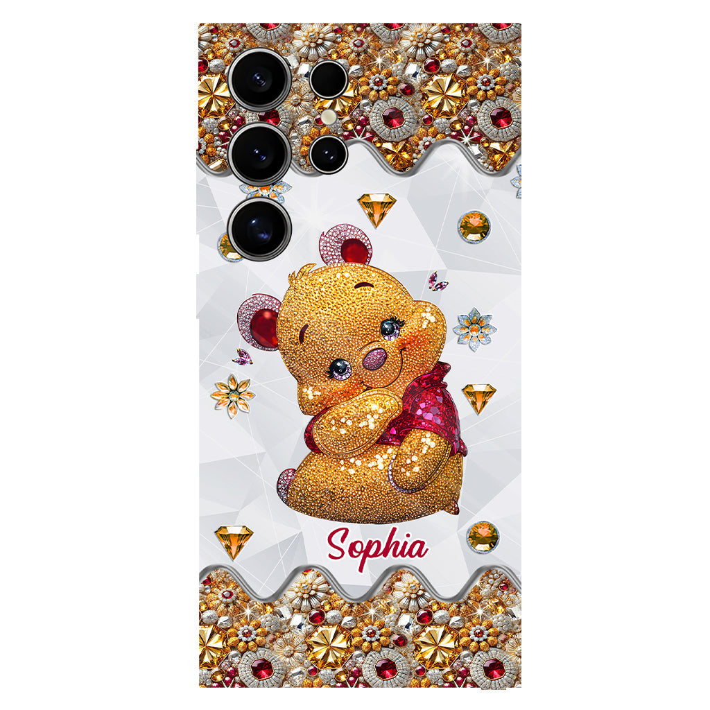 Cute Yellow Bear - Personalized Mouse Full Print Phone Case
