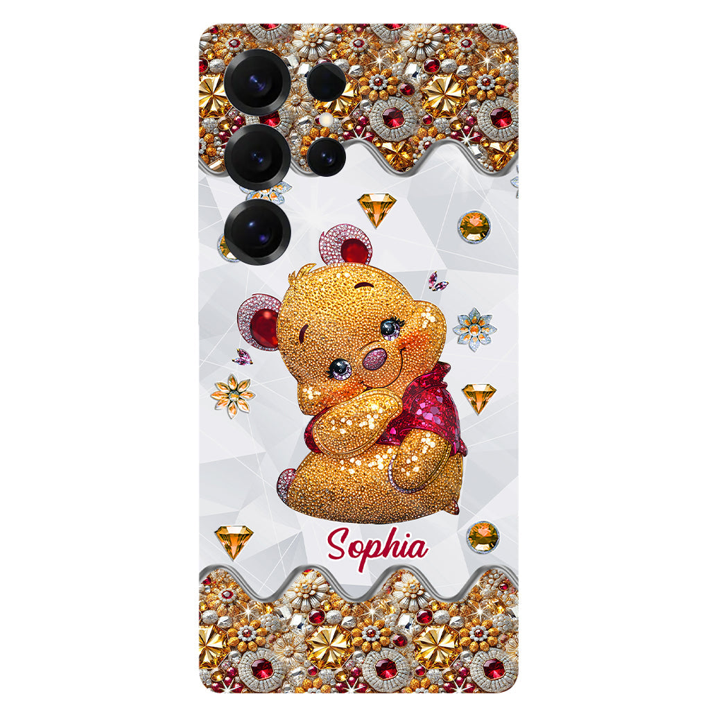 Cute Yellow Bear - Personalized Mouse Full Print Phone Case