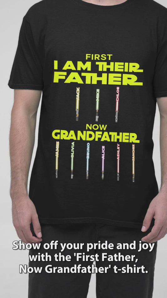 First Father Now Grandfather - Personalized The Force T-shirt And Hoodie
