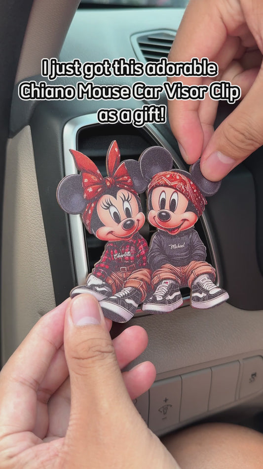 Chiano Mouse - Personalized Mouse Shaped Car Visor Clip