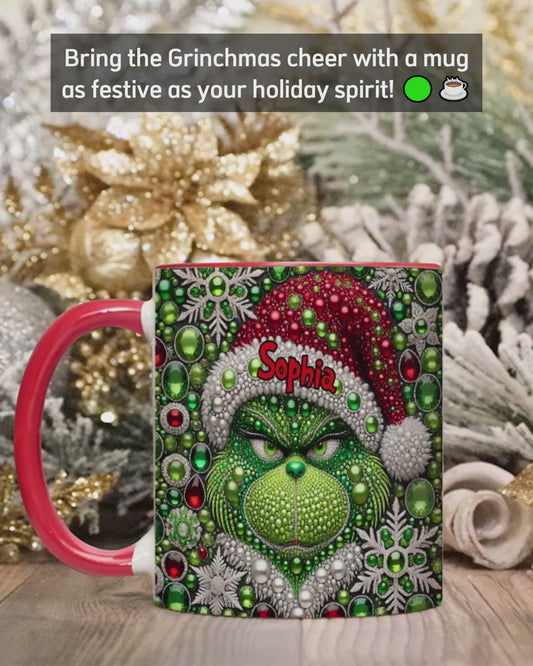 Merry Grinchmas - Personalized Stole Christmas Accent Mug