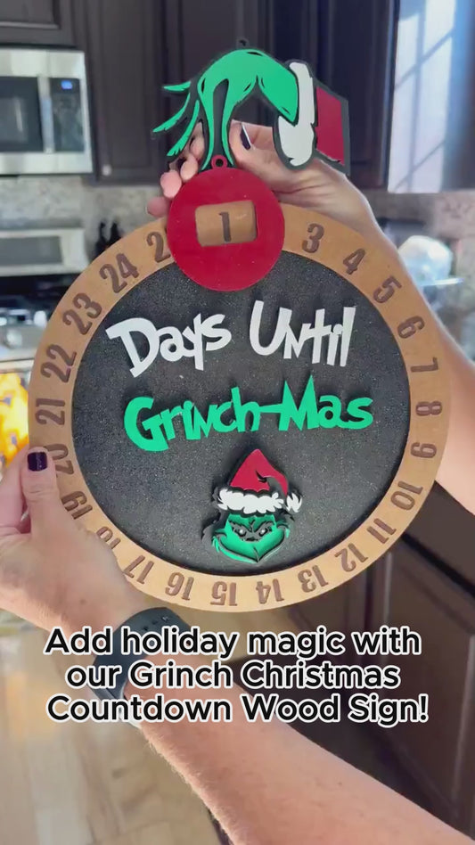 Days Until Christmas - Personalized Stole Christmas Christmas Countdown Wood Sign 1
