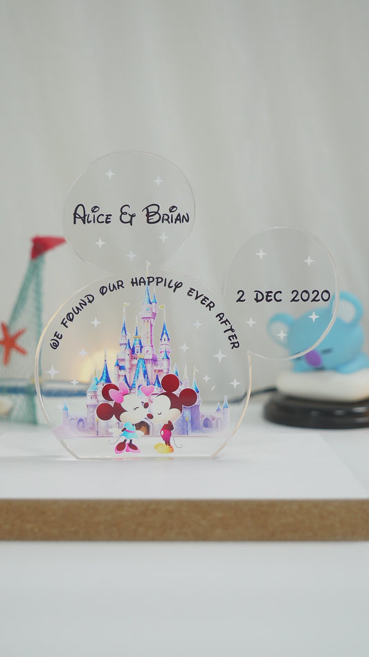 Happily Ever After - Personalized Mouse Custom Shaped Acrylic Plaque