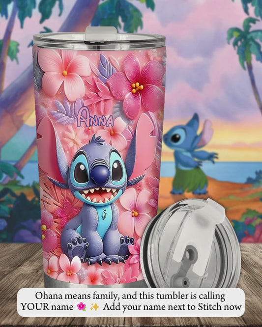 Floral Ohana - Personalized Ohana Tumbler