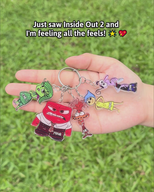 It's Okay To Feel All The Feels - Personalized Keychain with Charms