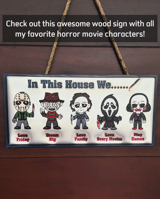 In This House - Personalized Custom Shaped Wood Sign