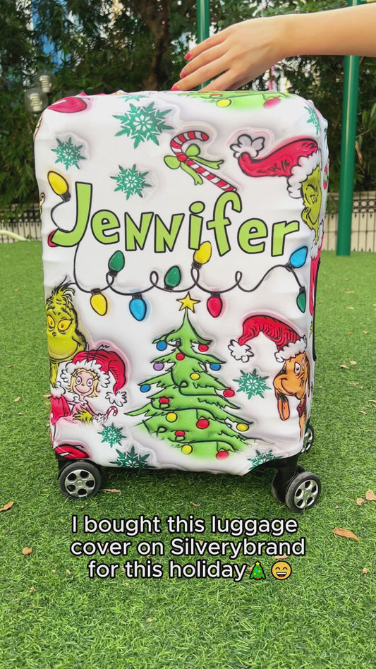 Merry Chrisrtmas - Personalized Stole Christmas Luggage Cover