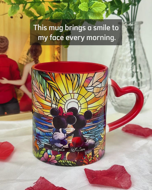 You And Me We Got This - Personalized Mouse Heart Handle Mug