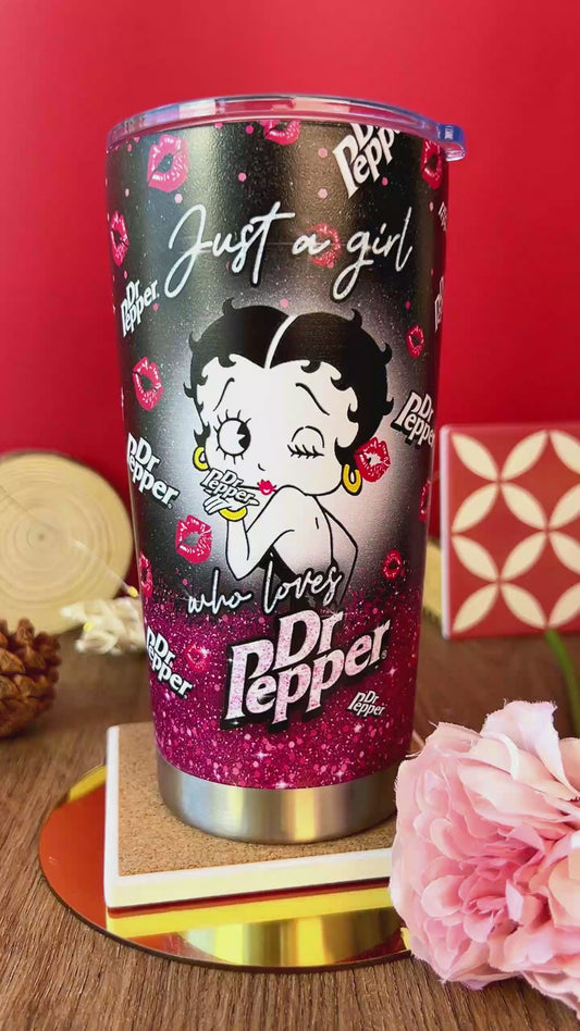 Just A Girl Who Loves - Personalized Texas Drink Tumbler