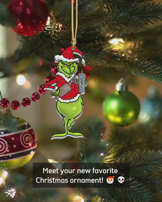 Merry Grinchmas - Personalized Stole Christmas Ornament