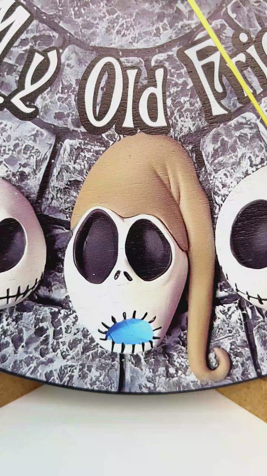 Hello Darkness My Old Friend 3D Effect - Nightmare Wall Clock