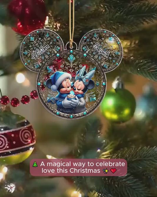 Mouse Couple - Personalized Mouse Ornament