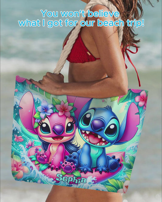 Ohana Summer Vibes - Personalized Ohana Beach Bag