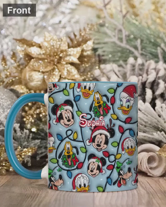 Xmas In Mousetown - Personalized Mouse Accent Mug