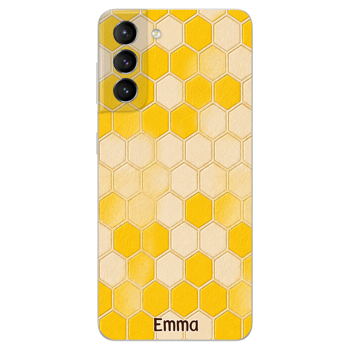 Winnie Friends Leather Case & Dangling Charm - Personalized Yellow Bear 3D Embossed Leather Phone Case