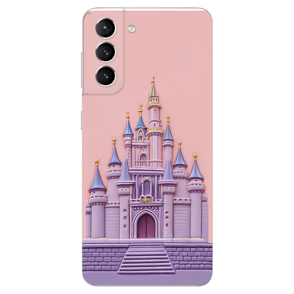 Magical Castle Friends Leather Phone Case & Charm Set - Personalized Mouse 3D Embossed Leather Phone Case