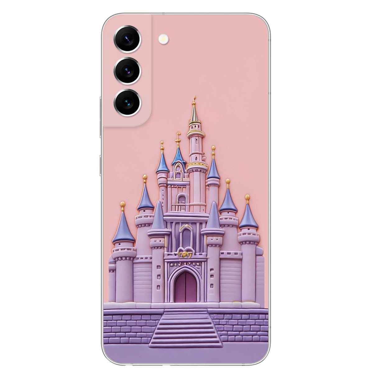 Magical Castle Friends Leather Phone Case & Charm Set - Personalized Mouse 3D Embossed Leather Phone Case