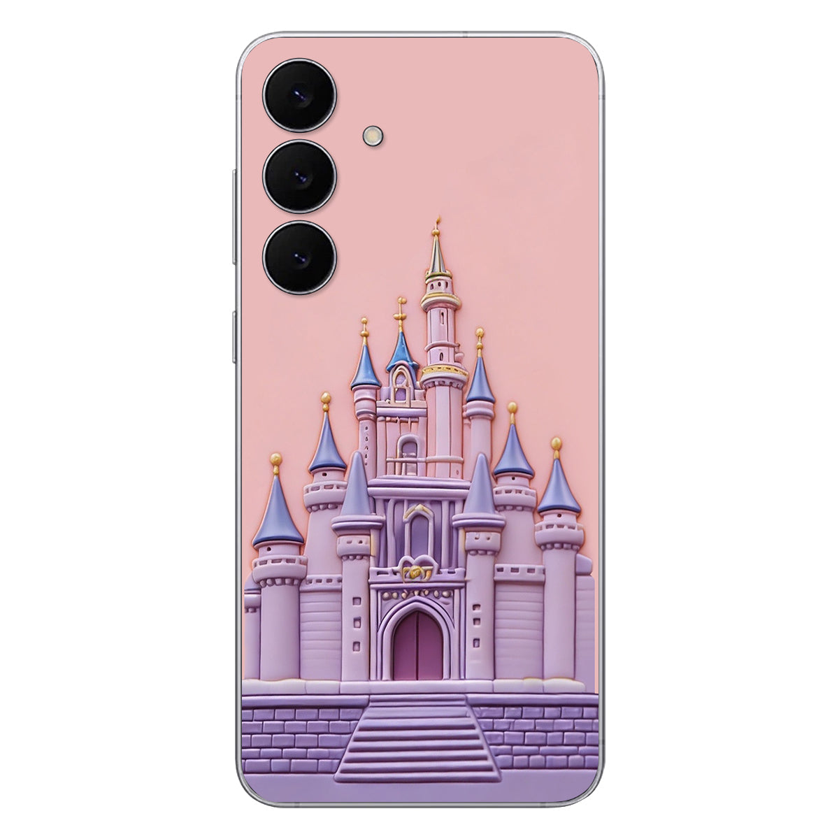 Magical Castle Friends Leather Phone Case & Charm Set - Personalized Mouse 3D Embossed Leather Phone Case