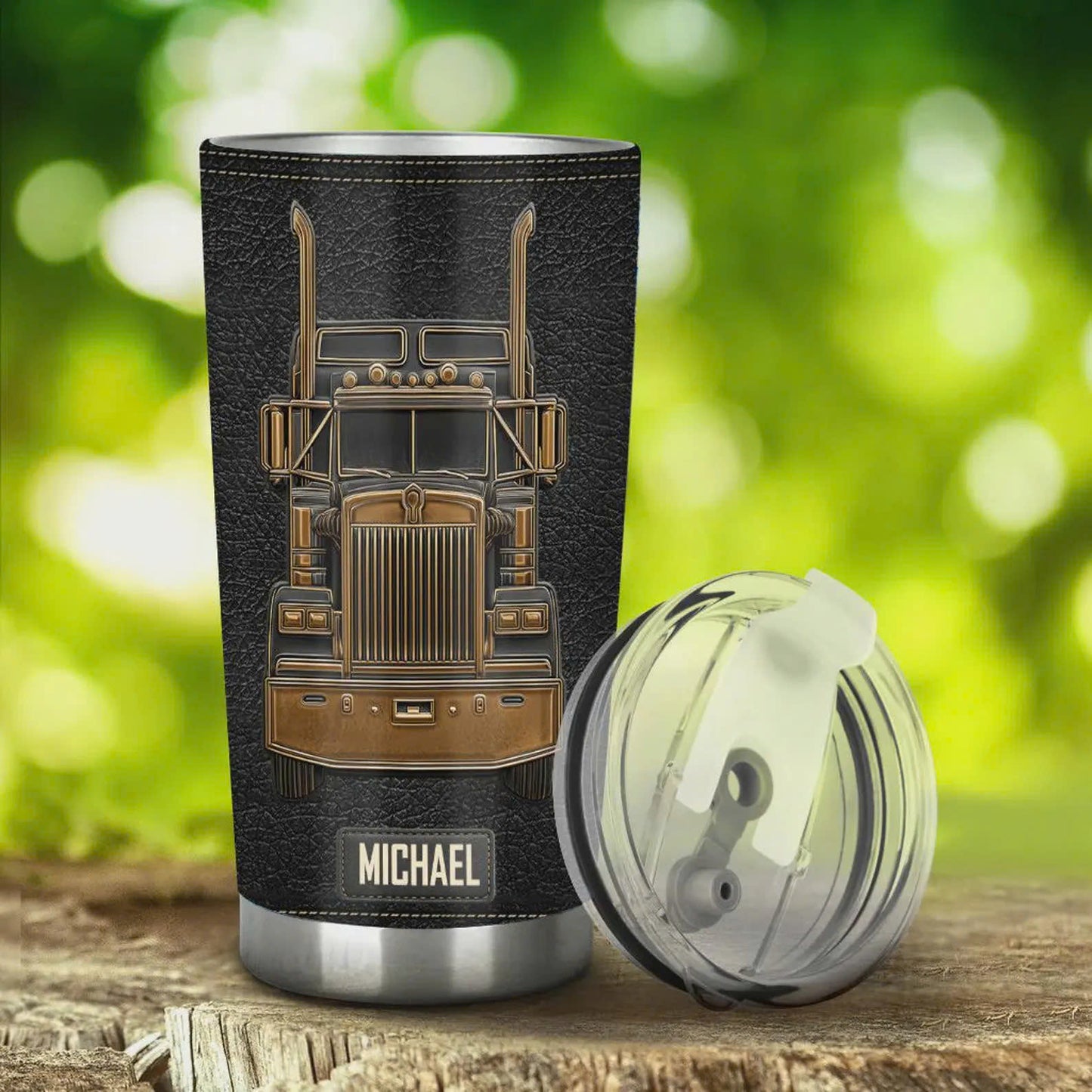 Personalized Truck Driver Tumbler, Custom Semi Truck Cup, Trucker Gift for Men, Travel Mug, Custom Name Driver Gift 20OZ