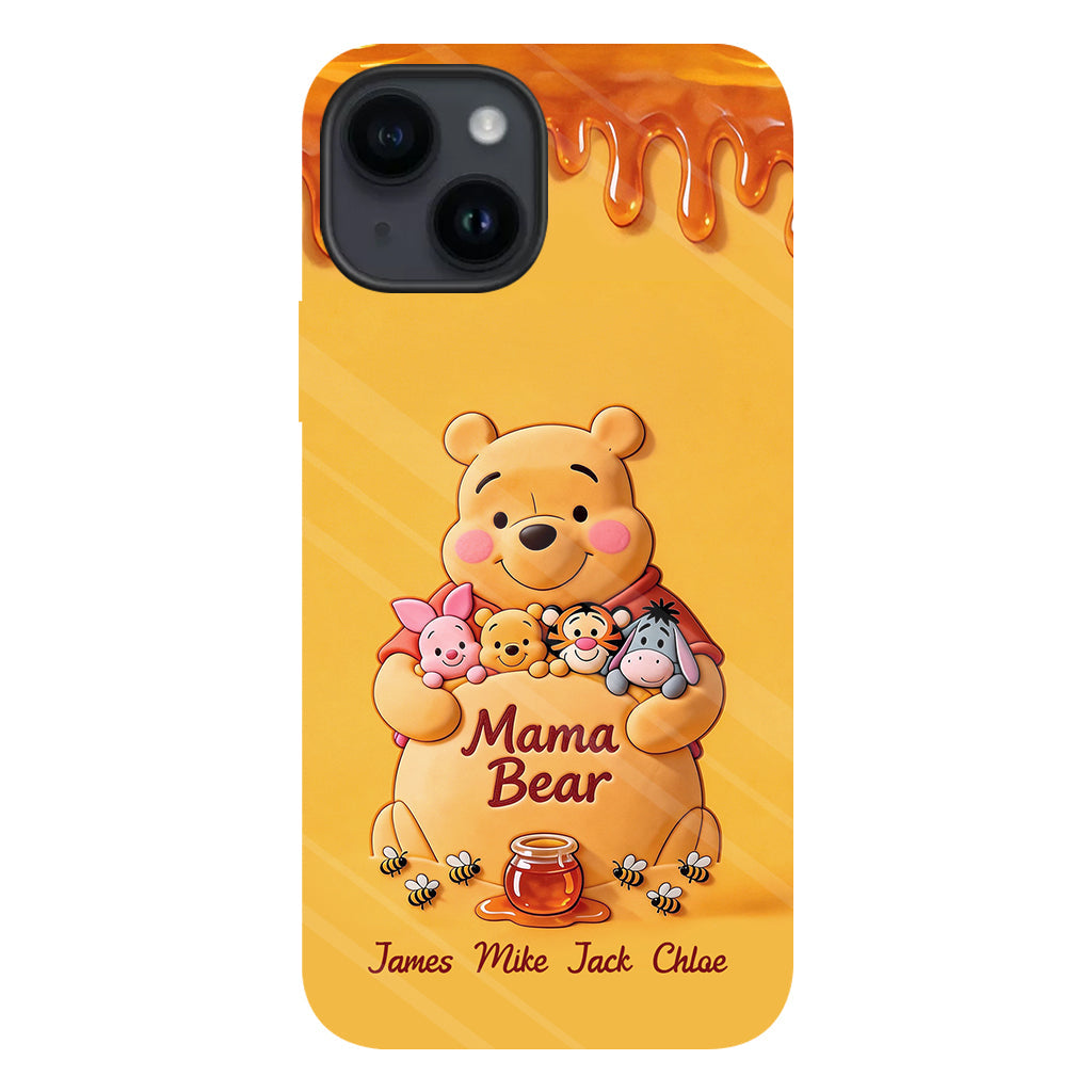 Mama Bear - Personalized Yellow Bear Full Print Phone Case