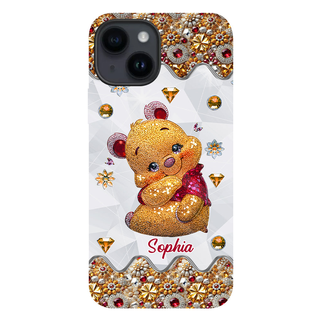Cute Yellow Bear - Personalized Mouse Full Print Phone Case