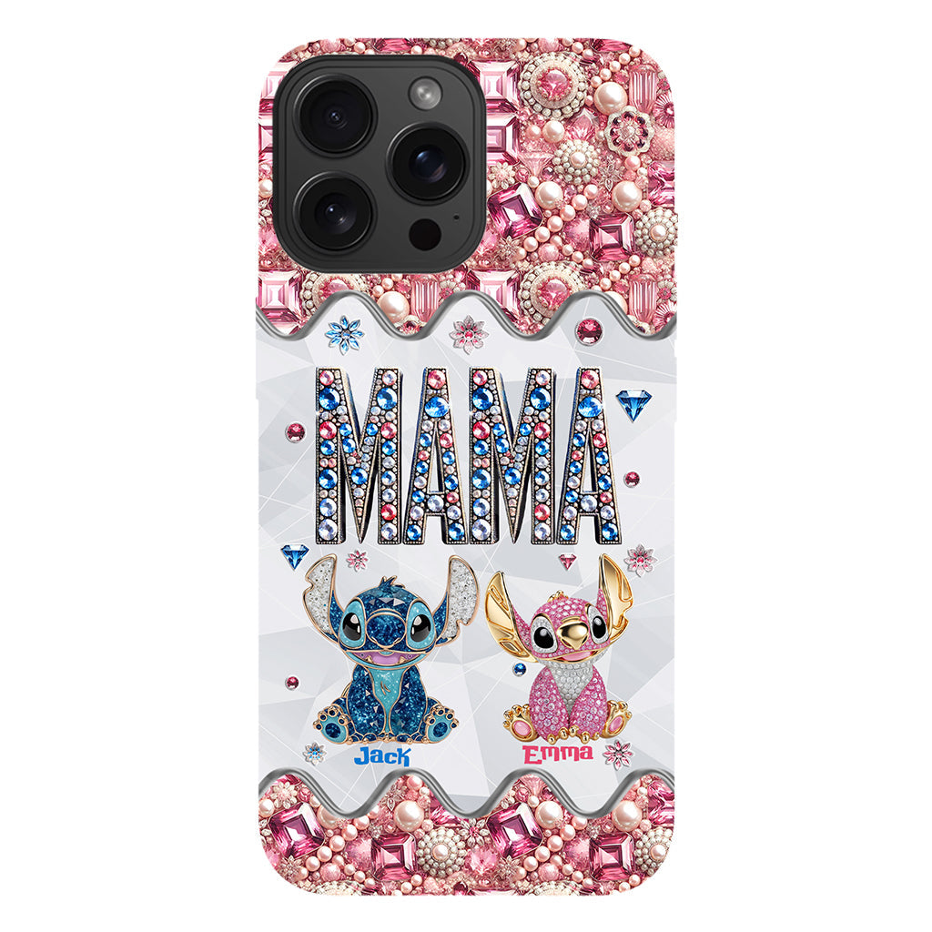 Mama Stitch - Personalized Ohana Full Print Phone Case