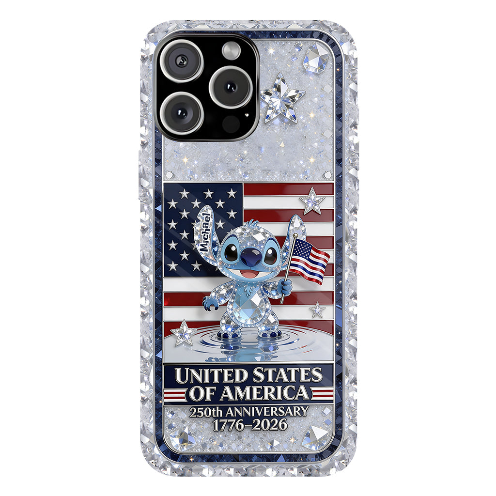 USA 250th Anniversary Cute Cartoon - Personalized Ohana Full Print Phone Case