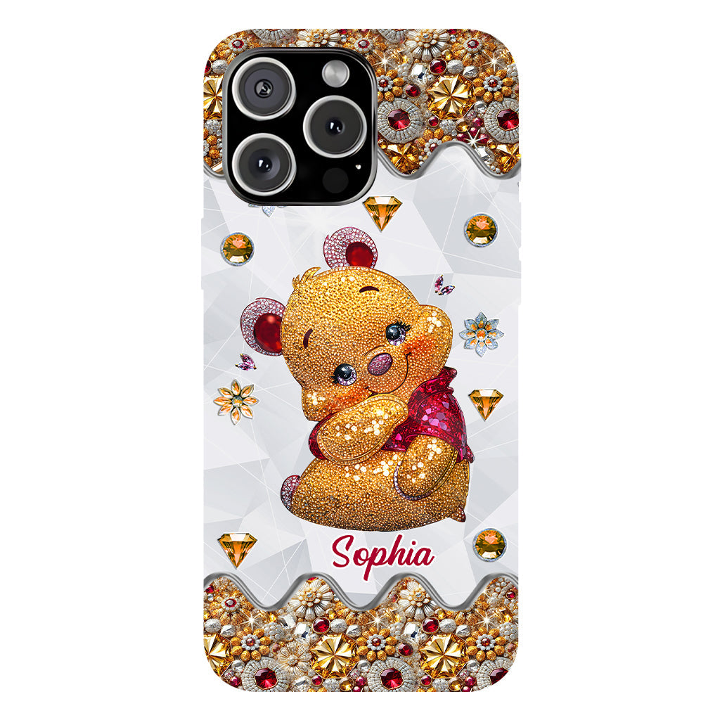 Cute Yellow Bear - Personalized Mouse Full Print Phone Case