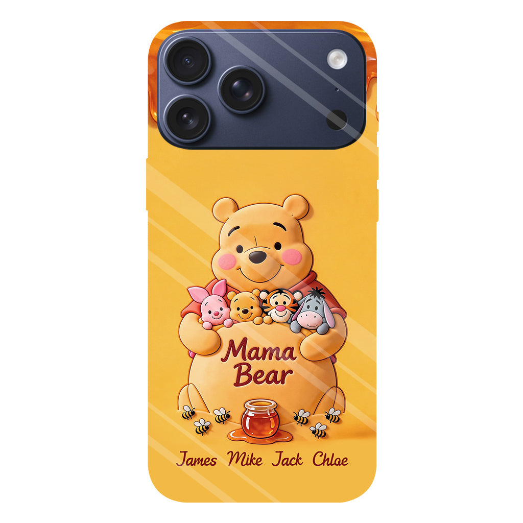 Mama Bear - Personalized Yellow Bear Full Print Phone Case