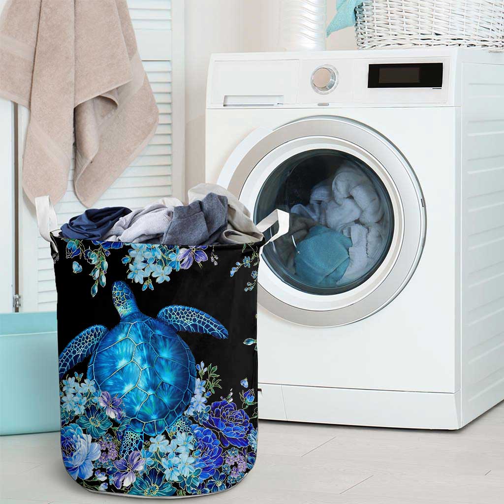 Love Blue Sea Turtle Storage Basket 0622