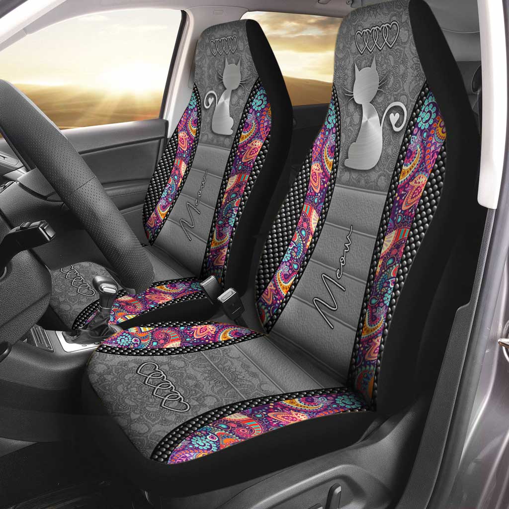 Cute Cat Meow Cat Seat Covers 0622