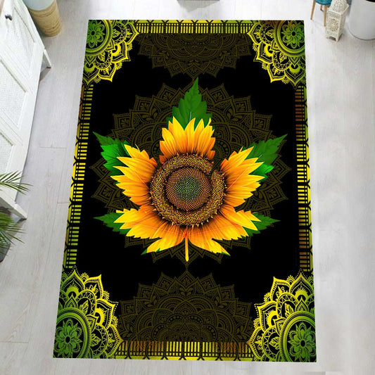 Sunflower Leaf - Weed Rug 0822