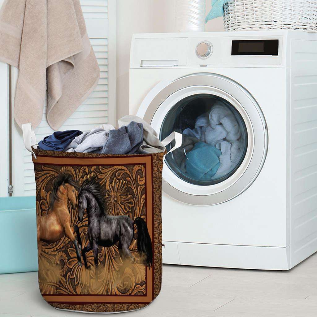 Horses Western - Horse Riding Lover - Horse Owner Storage Basket 0921