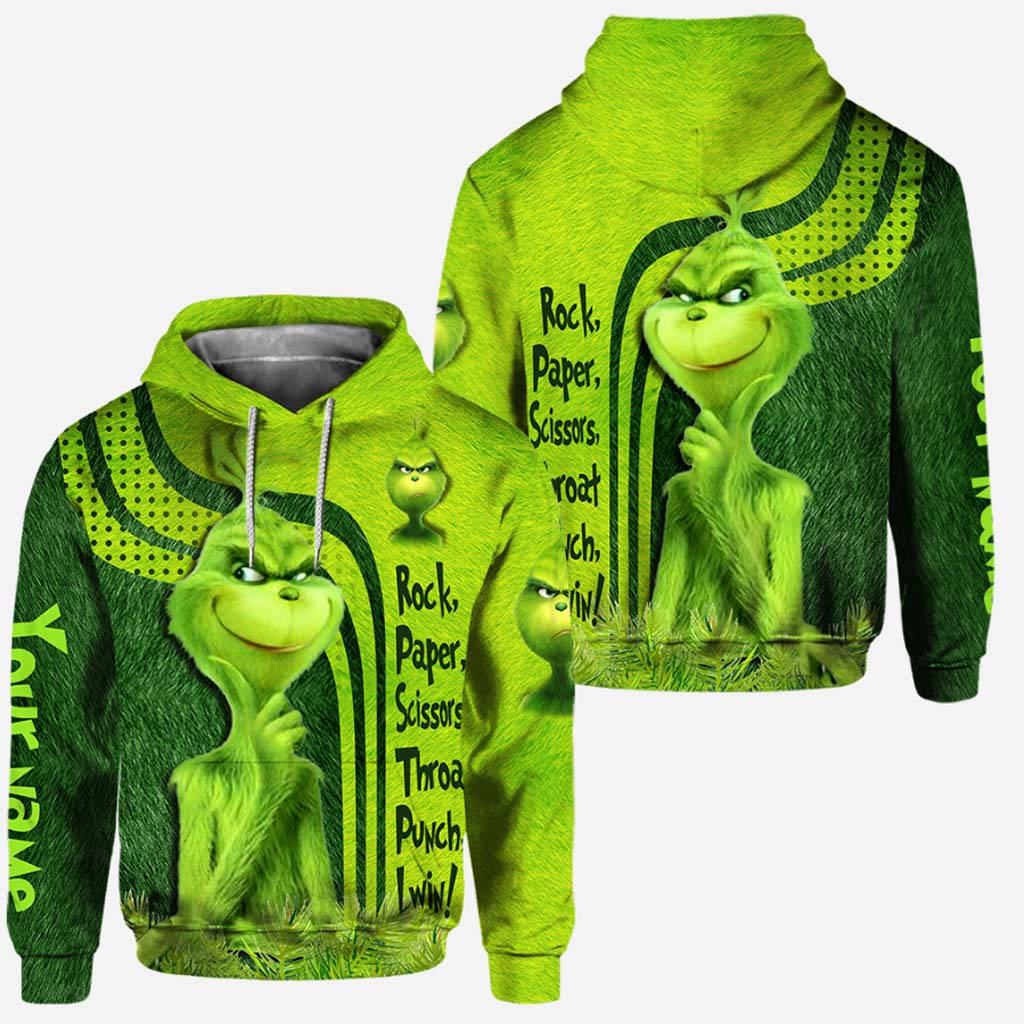 Rock Paper Scissors Throat Punch I Win - Personalized Hoodie and Leggings
