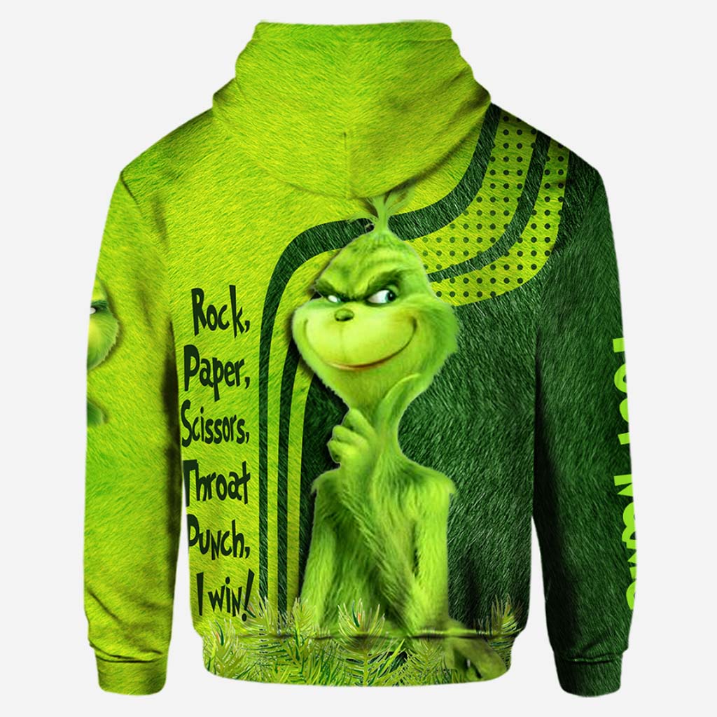 Rock Paper Scissors Throat Punch I Win - Personalized Hoodie and Leggings