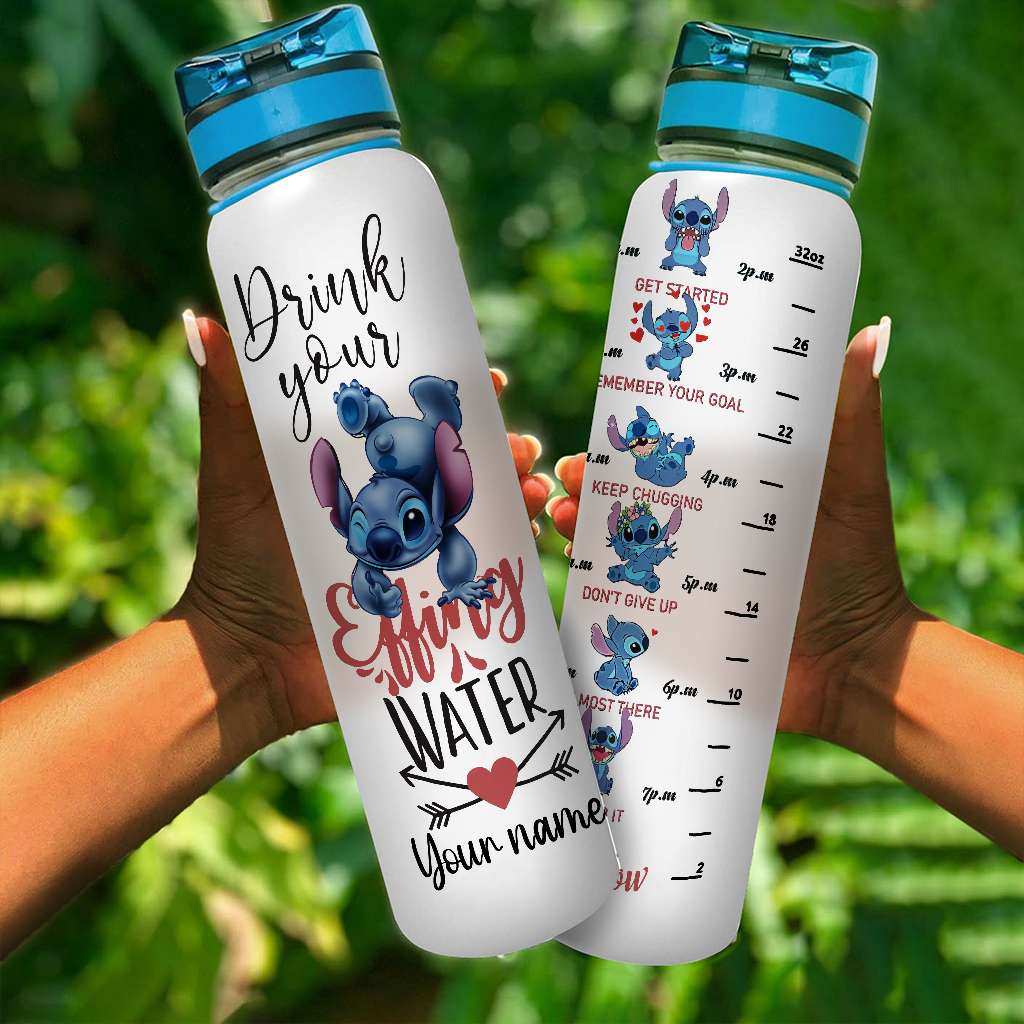 Drink Your Water - Personalized Ohana Water Tracker Bottle 1122