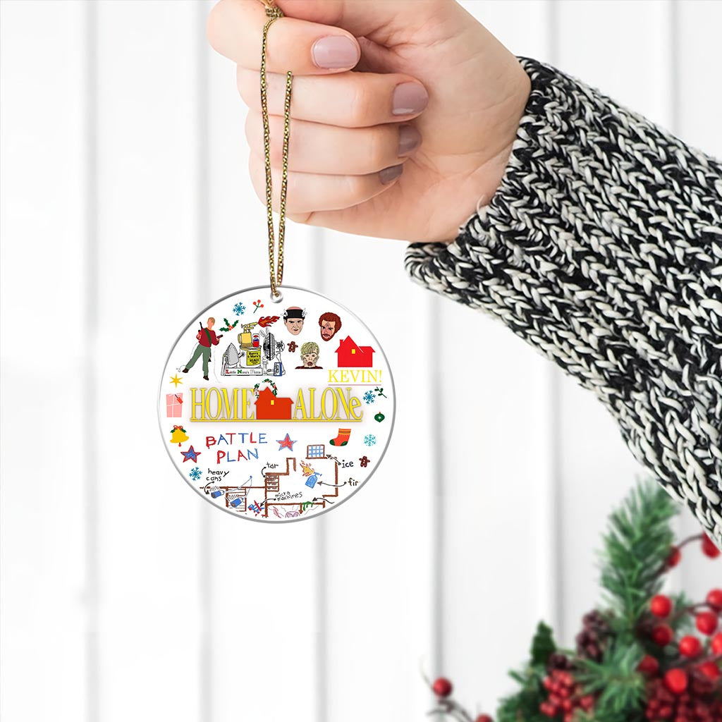 Home Alone Stuff - Christmas Round Aluminium Ornament (Printed On Both Sides)