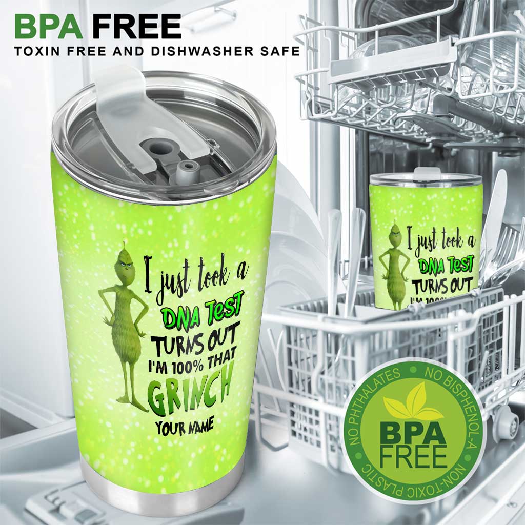 I Just Took A DNA Test - Personalized Christmas Stole Tumbler