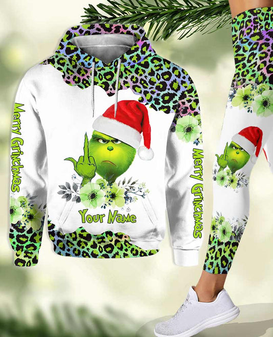 Merry Xmas Hologram - Personalized Stole Christmas Hoodie and Leggings