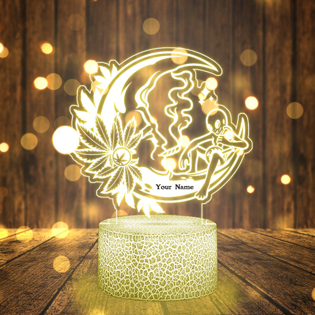 It's 420 Somewhere - Personalized Weed Shaped Plaque Light Base