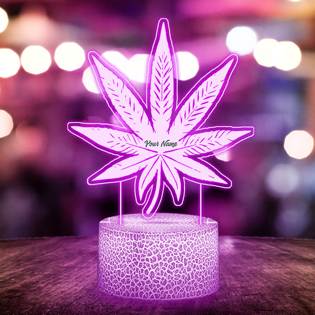 It's 420 Somewhere - Personalized Weed Shaped Plaque Light Base