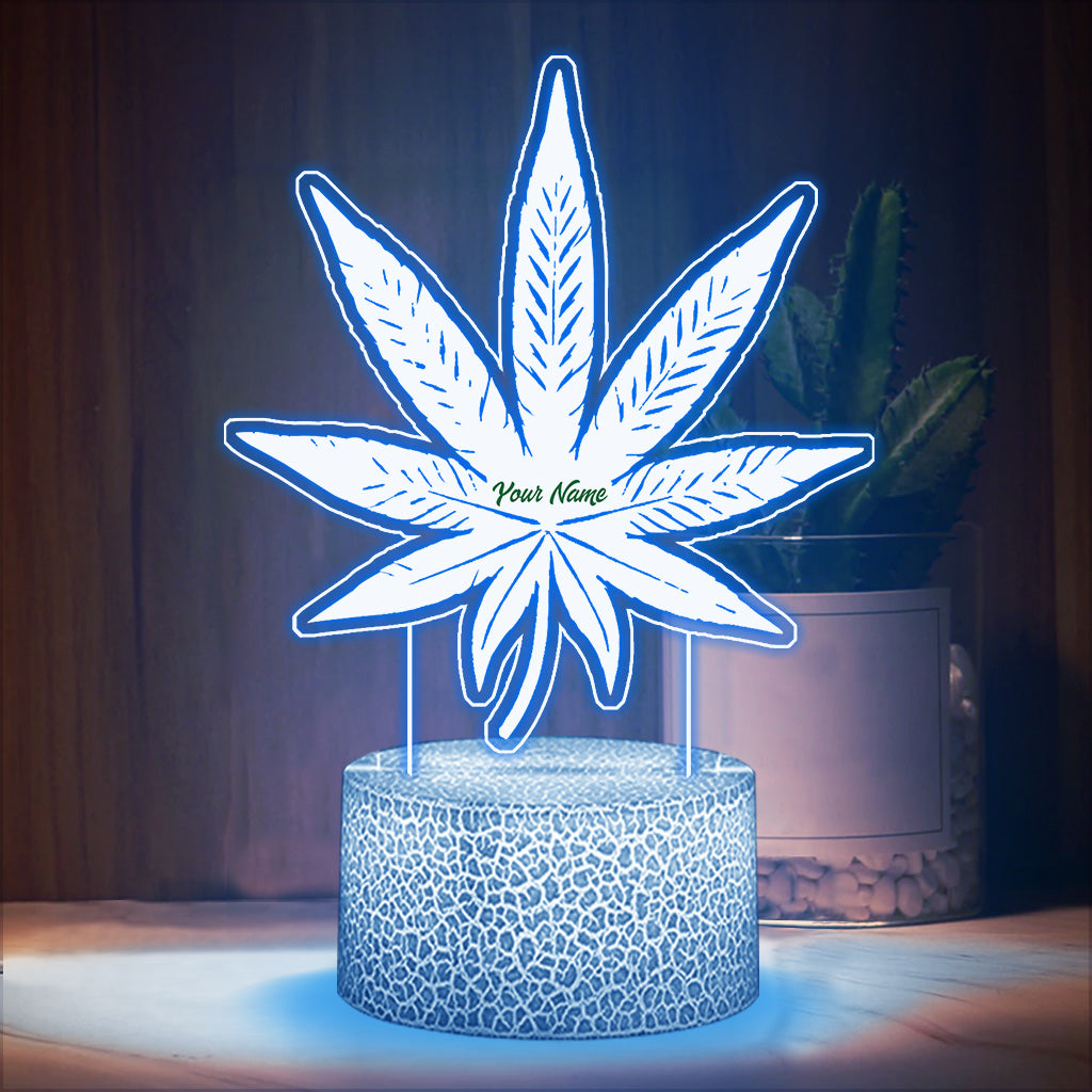 It's 420 Somewhere - Personalized Weed Shaped Plaque Light Base