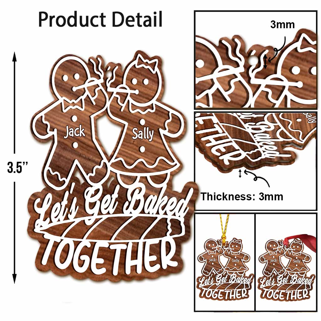 Let's Get Baked Together - Personalized Christmas Weed Ornament