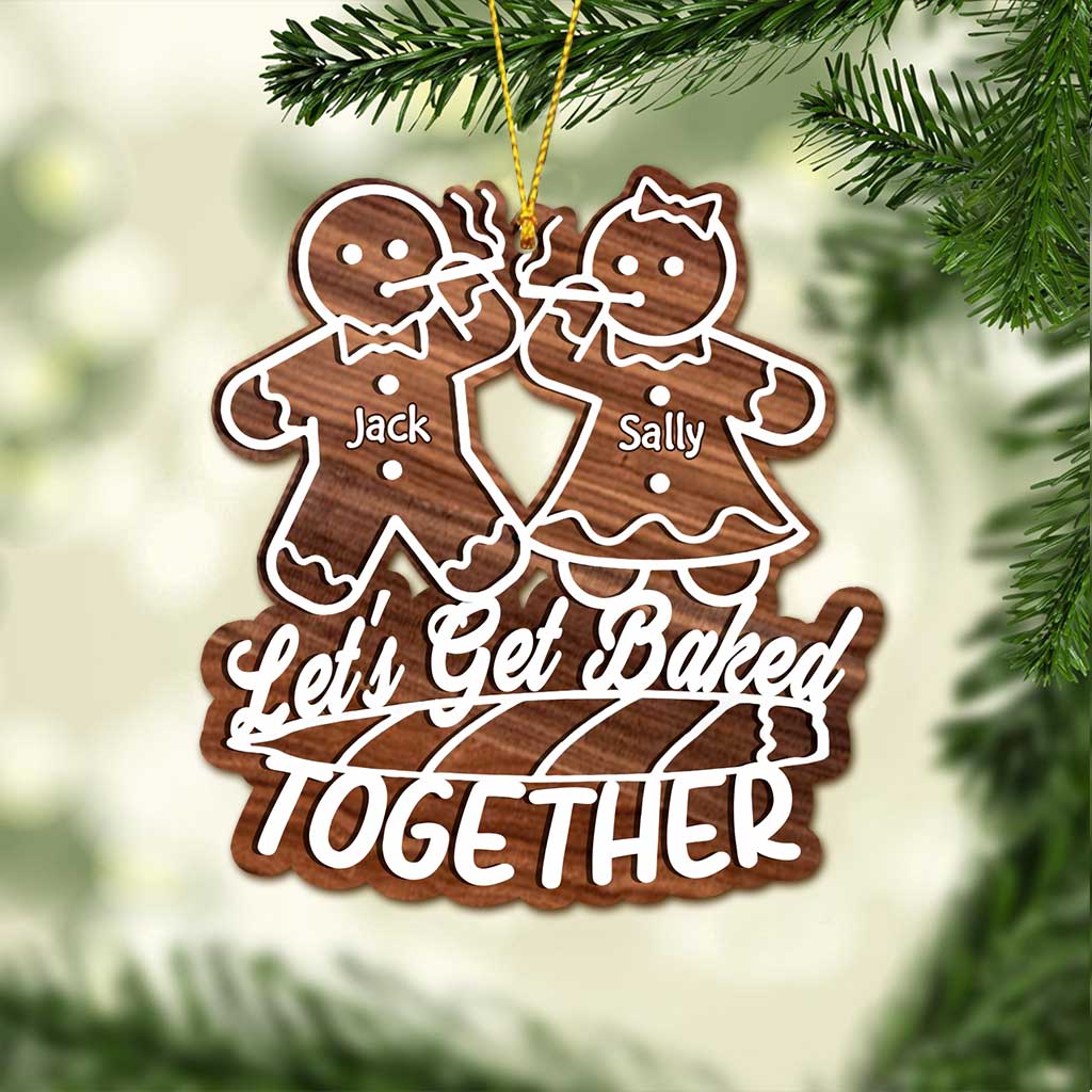 Let's Get Baked Together - Personalized Christmas Weed Ornament